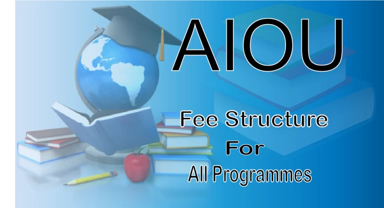 AIOU Fee Structure 2024 For All Programs – AIOU Fees