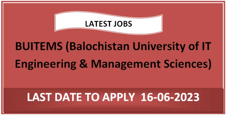 BUITEMS Quetta Jobs 2023