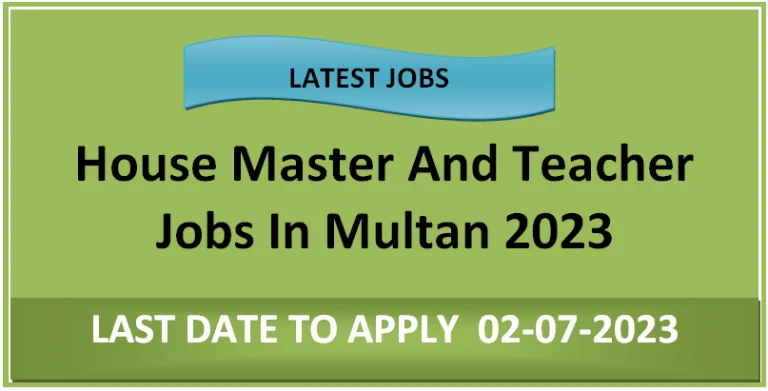 House Master And Teacher Jobs In Multan