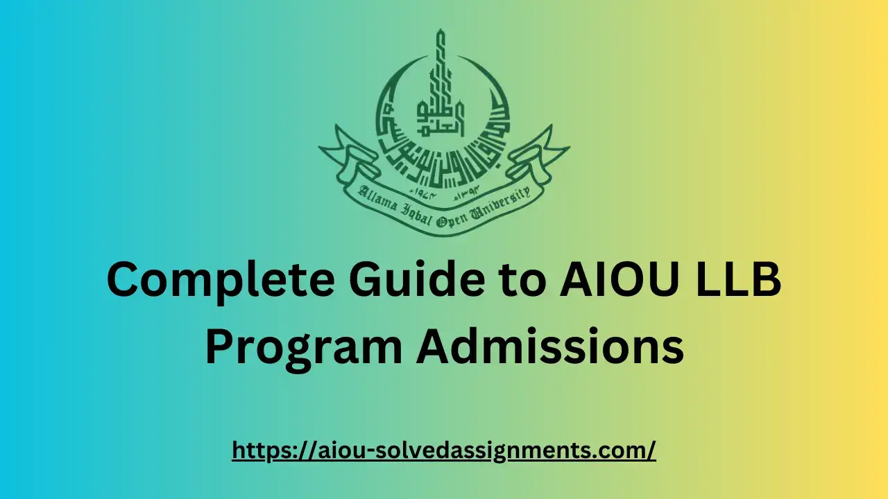 AIOU LLB Program Admission